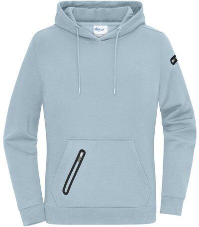 Daiber Damen Hoodie Kapuzenpullover Pullover Kängurutasche mit Reißverschlusstasche Ärmeltasche Kapuze