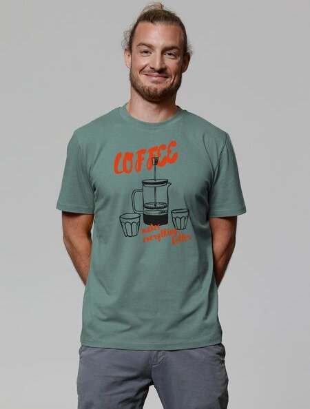 watapparel T-Shirt Unisex Coffee makes everything better