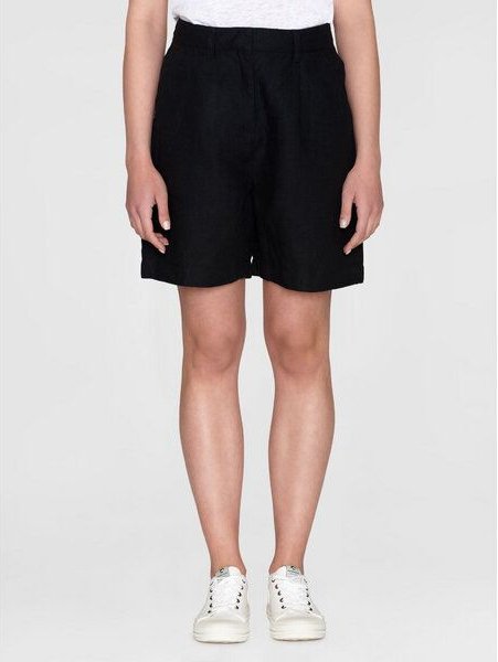 Thumbnail - KnowledgeCotton Apparel High-Waist Shorts POSEY aus Bio-Leinen