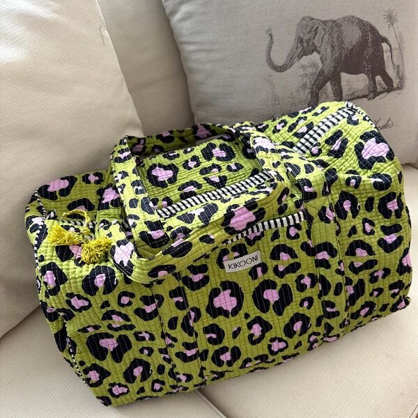 KIKOONI handgefertigte große Baumwolltasche "K. Shopper"