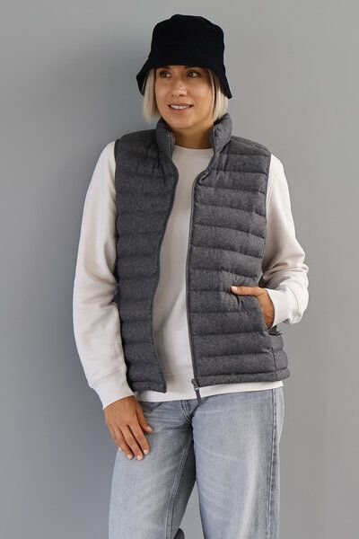 Kultgut New Recycling Generation - Kuschelige weiche Flanellweste tailliert