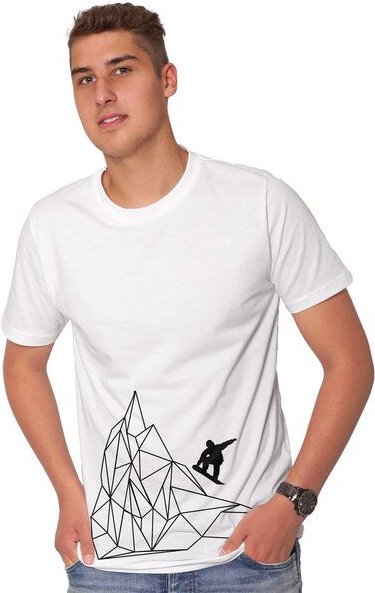 HANDGEDRUCKT "Origamipiste" Männer T-Shirt