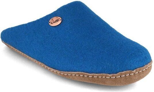 WoolFit Handgefilzte Pantoffeln ohne Fersenrand Hausschuhe aus 100% Wolle