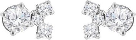 Eppi Silberne Cluster Ohrringe mit Moissaniten und Lab Grown Diamanten Kerrie