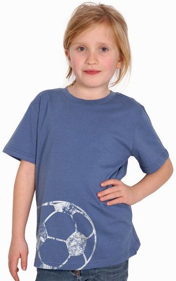 HANDGEDRUCKT "Fußball" Unisex Kinder T-Shirt