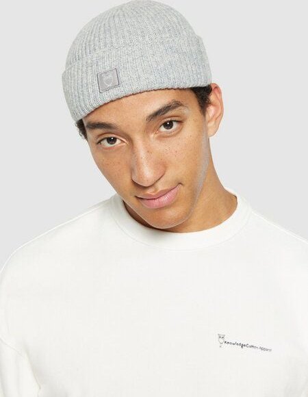 KnowledgeCotton Apparel Low Wool Rib Beanie