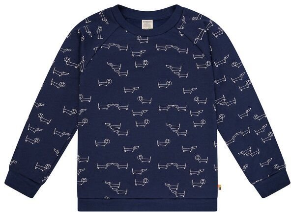 loud + proud Kinder Sweatshirt mit Alloverdruck, GOTS-zertifiziert