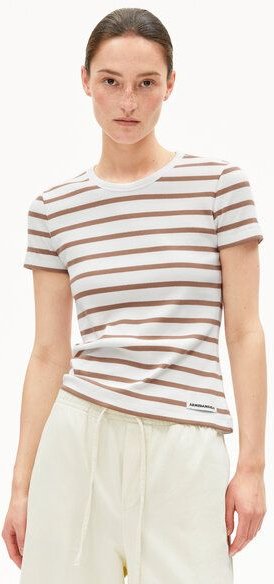ARMEDANGELS KARDAA STRIPES T-SHIRT - Damen Ripp-T-Shirt aus Bio-Baumwoll Mix