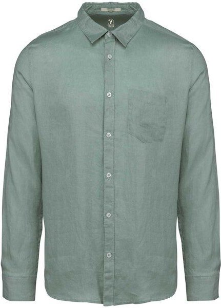 YTWOO Leinenhemd für Herren aus 100% Leinen mit Kragen