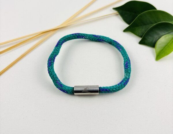 Purewater Upcycling-Geisternetzarmband mit gravierter Welle (Unisex)