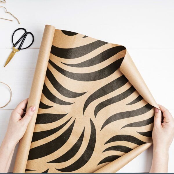 Fines Papeterie 3m bedrucktes Kraftpapier * Geschenkpapier auf Rolle * 300x47 cm * verschiedene Motive *