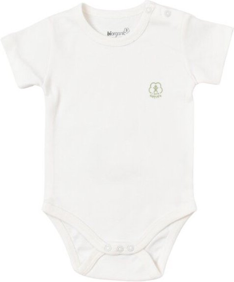 Thumbnail - Biorganic Baby Body 100% Bio-Baumwolle Basic Nature Kurzarmbody GOTS