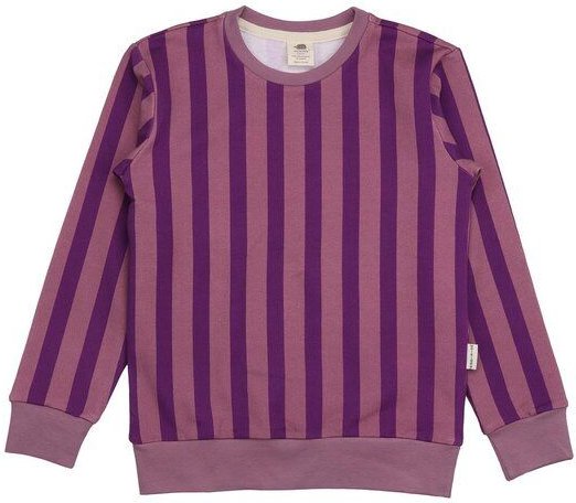 Kinder Sweatshirt GOTS-zertifiziert aus Bio-Baumwolle lila gestreift – Walkiddy