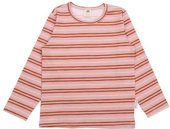 Kinder Langarmshirt GOTS zertifiziert – Bio-Baumwolle, Rosa gestreift, weich & bequem | Walkiddy