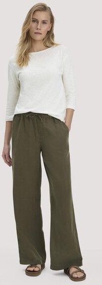 hessnatur Hose Straight Leg Relaxed aus TENCEL Lyocell mit Leinen
