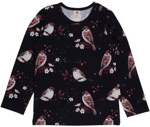 Thumbnail - Little Sparrows-ShirtBio-Baumwolle aus 95% Baumwolle -dark blue- GOTS-Zertifiziert – Walkiddy