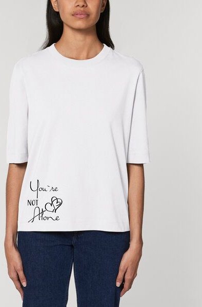 Human Family Kastenförmiges Bio Damen T-Shirt "Mood - You´re Not Alone" in 3 Farben