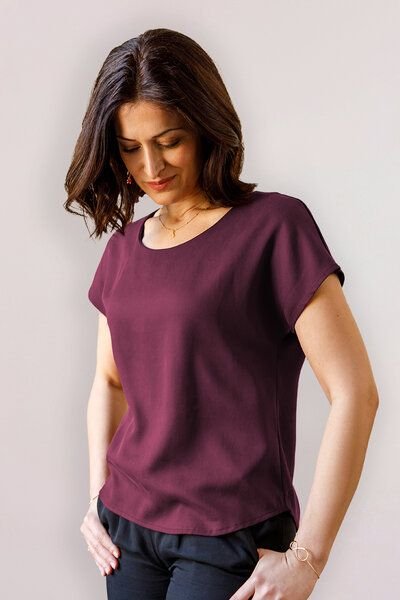 l'amour est bleu Kurzarmbluse aus Tencel