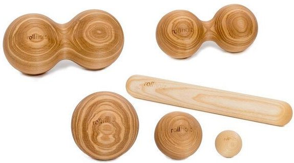 rollholz SET klein (6-teilig) - das Faszien- und Massageset aus Holz