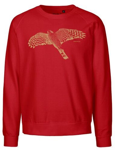 Thumbnail - Peaces.bio - handbedruckte Biomode Bio Damen-Sweatshirt Loose Fit Sperber