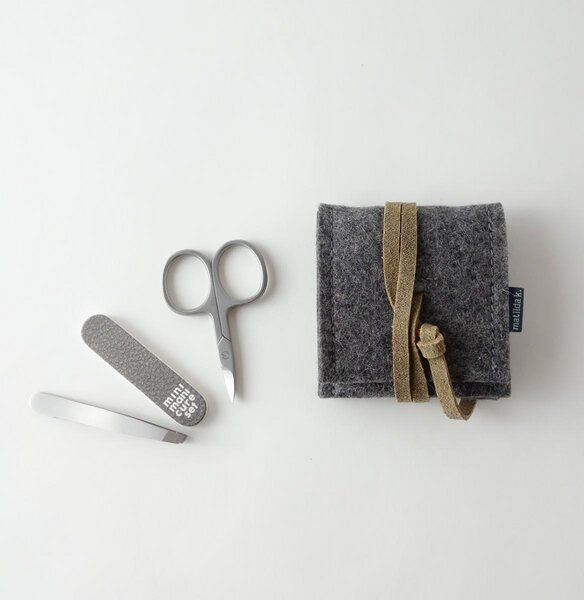 matilda k. manufaktur mini-maniküre-set 'ella' aus Wollfilz dunkelgrau