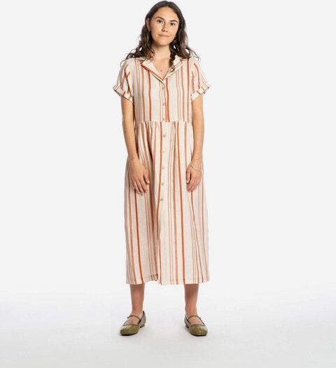 Matona Midikleid | Collared Dress | aus Leinen