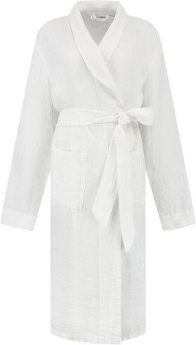 Yumeko Kimono Bademantel Gewaschenes Leinen Waffel