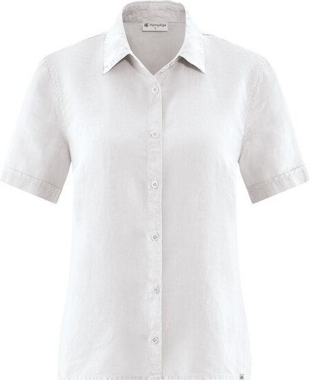HempAge Kurzarmbluse Damen 100% Hanf