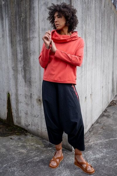 Hose Senegal – Klassische Haremshose mit weitem Bein – Taillengürtel – Baumwolle – Farbenfroher einzigartiger Print von ...