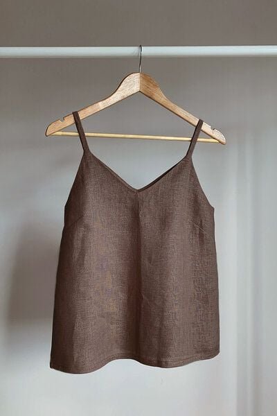 gust. Leinentop - V-Ausschnitt - Linen V-neck top - 100% Bio-Leinen