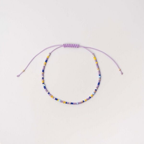 fejn jewelry Armkette oder Fußkette 'miyuki' mit bunten Glasperlen