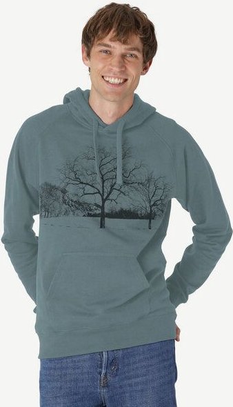 Peaces.bio - handbedruckte Biomode Herren Kapuzenpulli Landscape