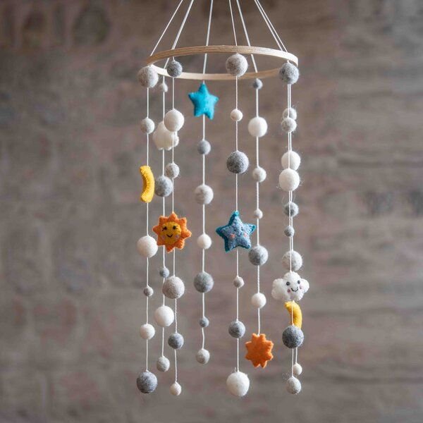 Thumbnail - naturling Filz Mobile aus 100% Schurwolle