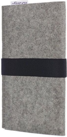 flat design by Mareike Kriesten Handyhülle AVEIRO für Samsung Galaxy Note - 100% Wollfilz - hellgrau