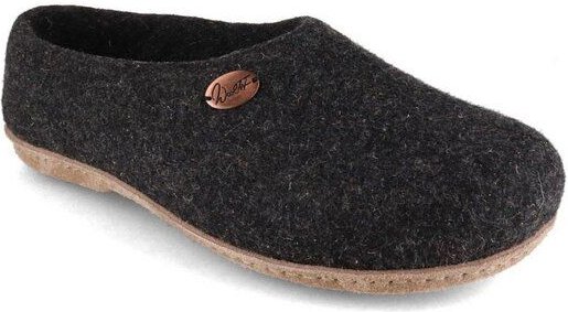 Thumbnail - WoolFit Filzhausschuhe „Classic“ mit geschlossener Sohle für extra Halt mit Schuheinlage