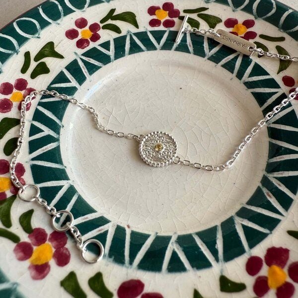 Verdelia Silber Armband mit fairem Saphir – Fairmined Schmuck