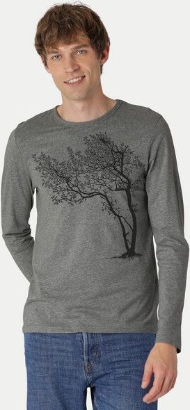 Peaces.bio - handbedruckte Biomode Bio-Herren-Langarmshirt Fancy Tree