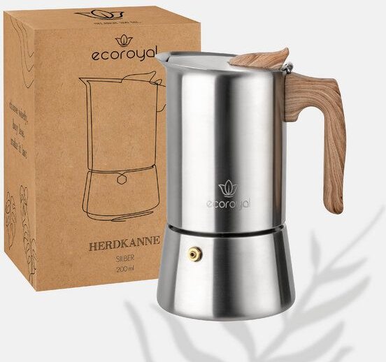 Ecoroyal Espressokocher | Edelstahl | Induktion geeignet I 200-300 ml