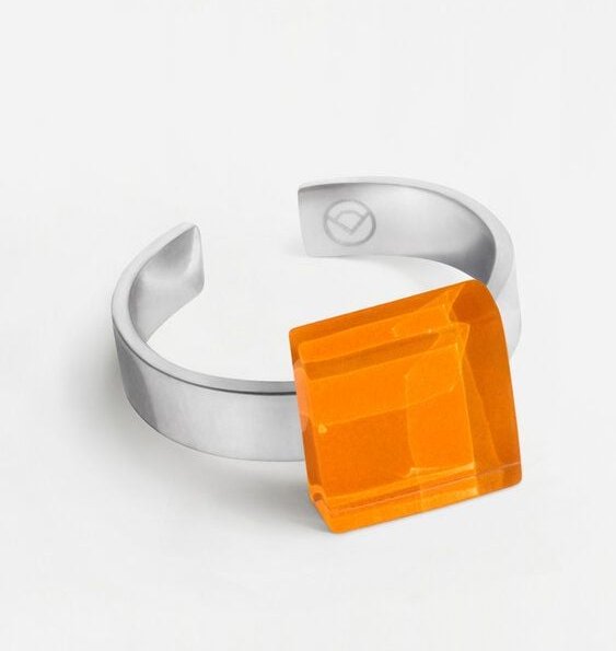 ALEXASCHA Geometrischer Ring aus Glas, mini | PUREFORM