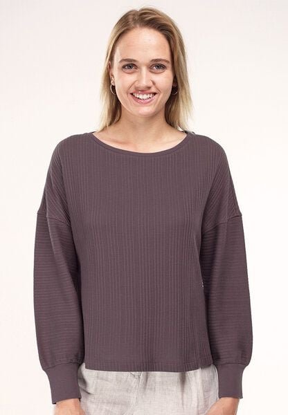 Alma & Lovis Shirt im Sweatstil aus feinem Rippen-Jersey | Rib Blouse