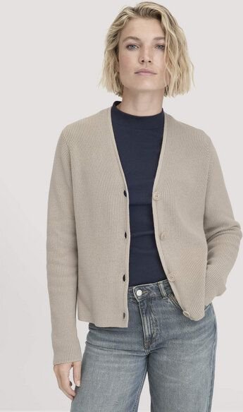 hessnatur Strick Jacke Relaxed aus reiner Bio-Baumwolle