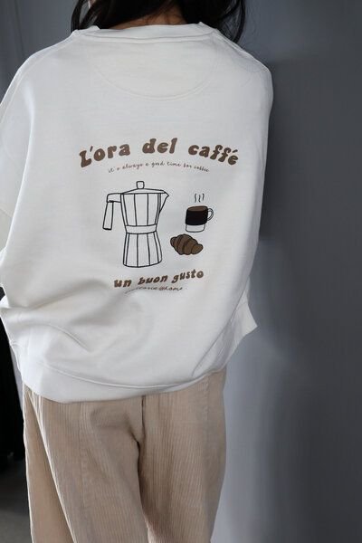 Kultgut NEW Fair & Vegan/ Flauschiger Oversize Sweater / Caffé