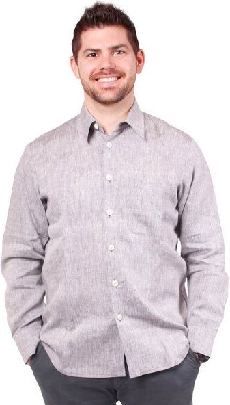 Peaces.bio - handbedruckte Biomode Bio-Leinenhemd für Herren