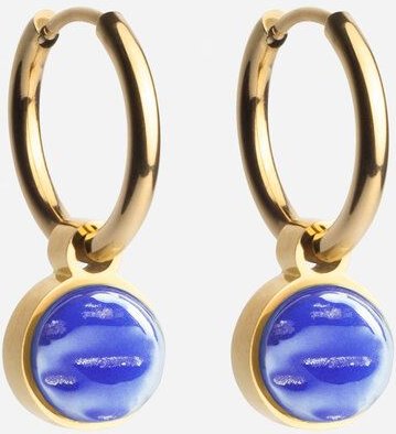 ALEXASCHA Gold Creolen mit Anhänger | Mix & Match