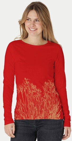 Peaces.bio - handbedruckte Biomode Langarmshirt Damen Mystic Iris