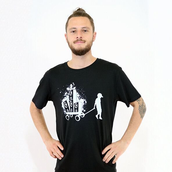 Spangeltangel T-Shirt "Boxenbernd", Biobaumwolle, nachhaltig, Musik, Herren