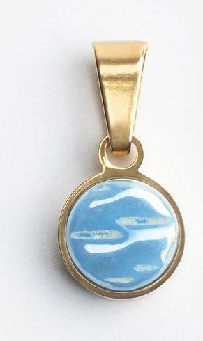 ALEXASCHA Kettenanhänger aus Glas | Mix & Match Charms | Gold