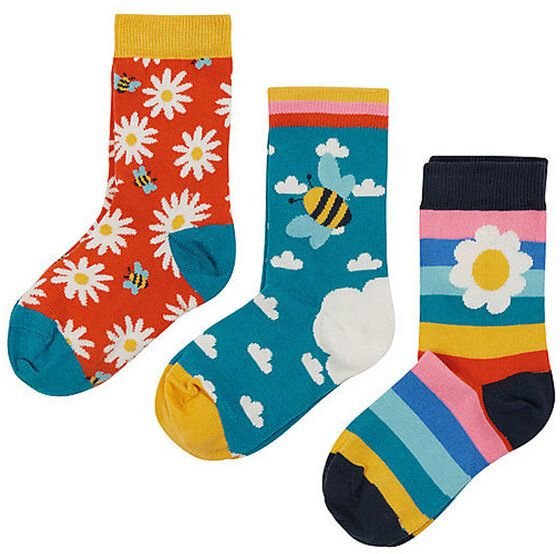 Frugi Socken Rainbow Daisies 3 Pack - Rock my Socks