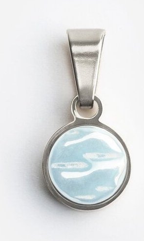 ALEXASCHA Kettenanhänger aus Glas | Mix & Match Charms | Silber