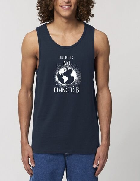 Human Family Herren Sommer Tanktop aus Bio Baumwolle "Wake - No Planet B"